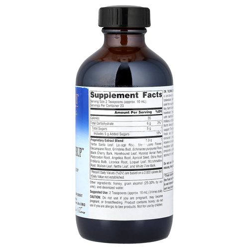 Planetary Herbals, доктор Tierra's, сироп из коры дикой вишни, 236,56 мл (8 жидк. унций)