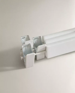 ZARA HOME ЛАКИРОВАННАЯ ДЕРЕВЯННАЯ ВЕШАЛКА С ЗАЖИМОМ (НАБОР ИЗ 3 ШТ.), БЕЛЫЙ