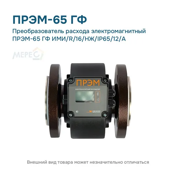 Преобразователь расхода электромагнитный ПРЭМ-65 ГФ ИМИ/R/16/НЖ/IP65/12/A