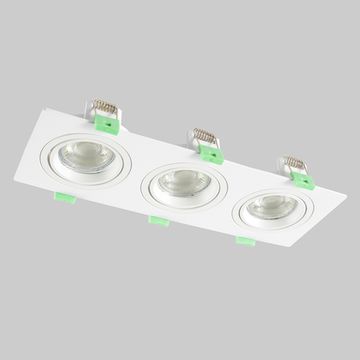 Встраиваемый точечный светильник 3*GU10 CLT 002C3 WH V2 белый Invisia Crystal Lux