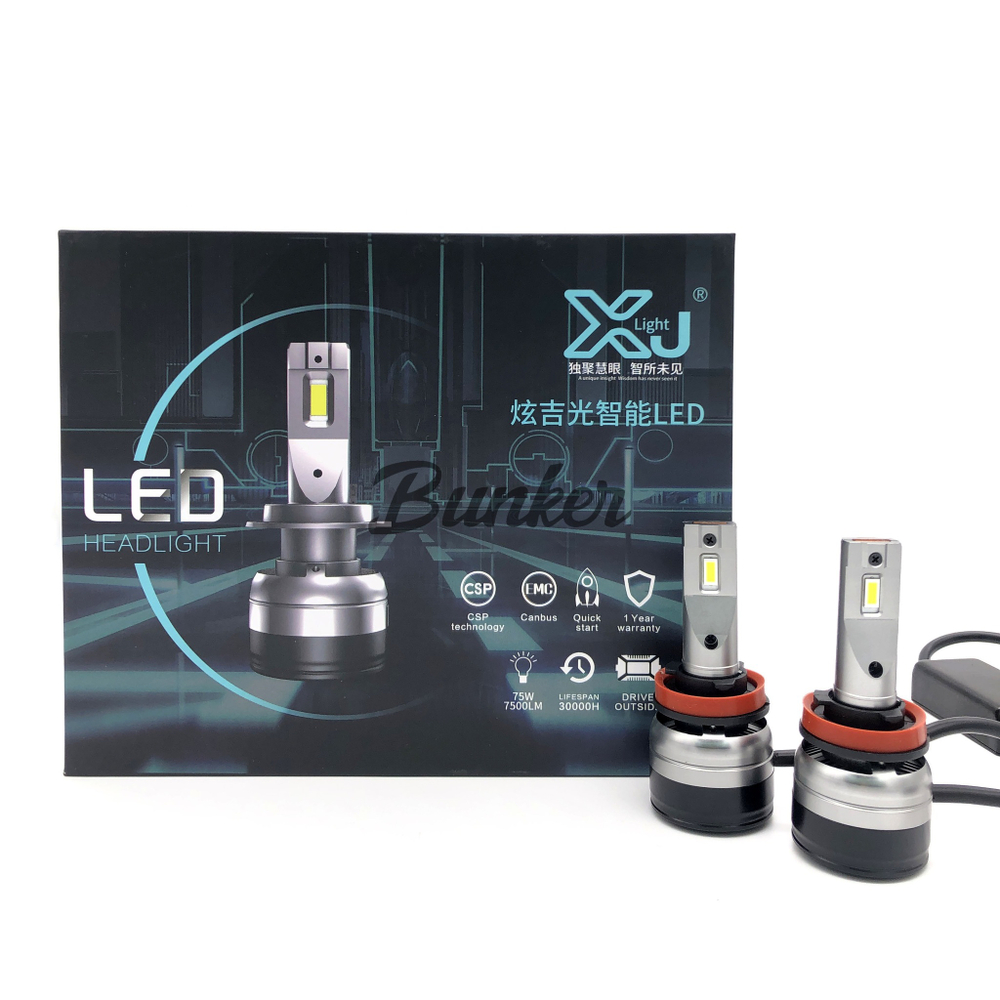Светодиодные автомобильные LED лампы XJ Light H11/8/9/16 6500K 12V