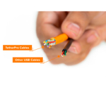 Кабель Tether Tools TetherPro USB-C to USB-C Right Angle 9.4m, оранжевый