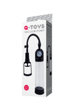 Помпа для пениса с монометром A-Toys by TOYFA Ebon, силикон, прозрачный, 20 см
