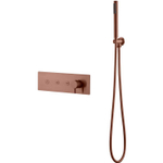 Встраиваемый смеситель для душа и ванны Boheme Fusion 130-SYS-BRB с ручным душем, BRUSHED BRONZE