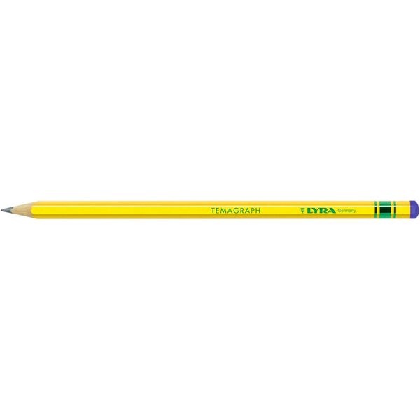 Карандаш чернографитный TEMAGRAPH заточенный Т (H) 12 шт, H, Lyra L1140111