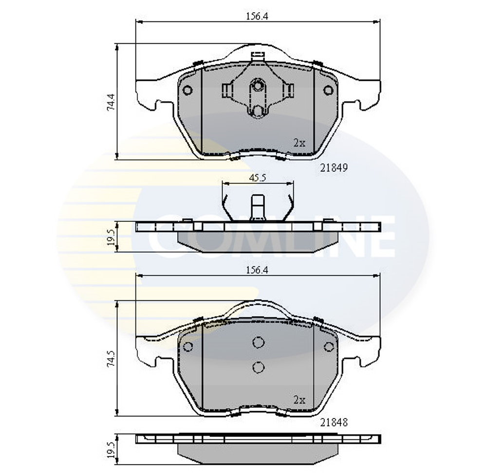 COMLINE - CBP0715-CML - Brake Pad Set, disc brake