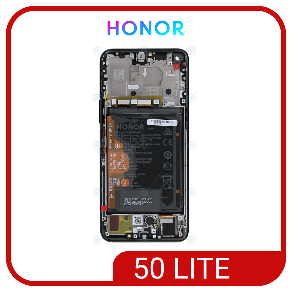 Honor 50 Lite / Huawei Nova 8i / (Дисплейный модуль с тачскрином) (в рамке с аккумулятором) (оригинал сервисный)