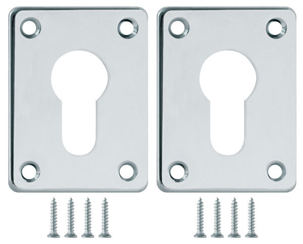 Накладка на цилиндр ESC.C+C/K.set (ESC083) CP хром (2шт.)