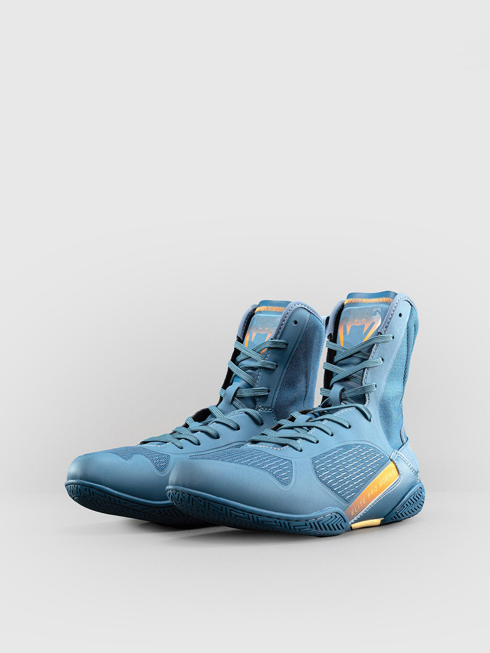 Боксерки Venum Elite Neo Steel Blue/Orange