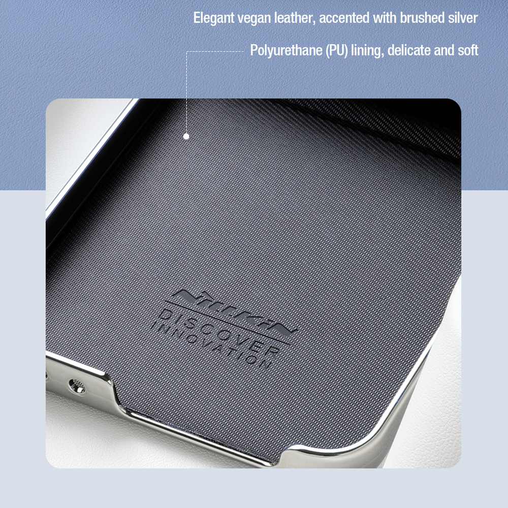 Чехол от Nillkin для смартфона Samsung Galaxy Z Flip 6 5G и Flip 7 FE, серия CamShield Flip Leather Case