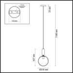4671/1 PENDANT ODL20 393 черный/белый Подвес E27 1*40W (тип лампы СВЕЧА ) 220V OKIA