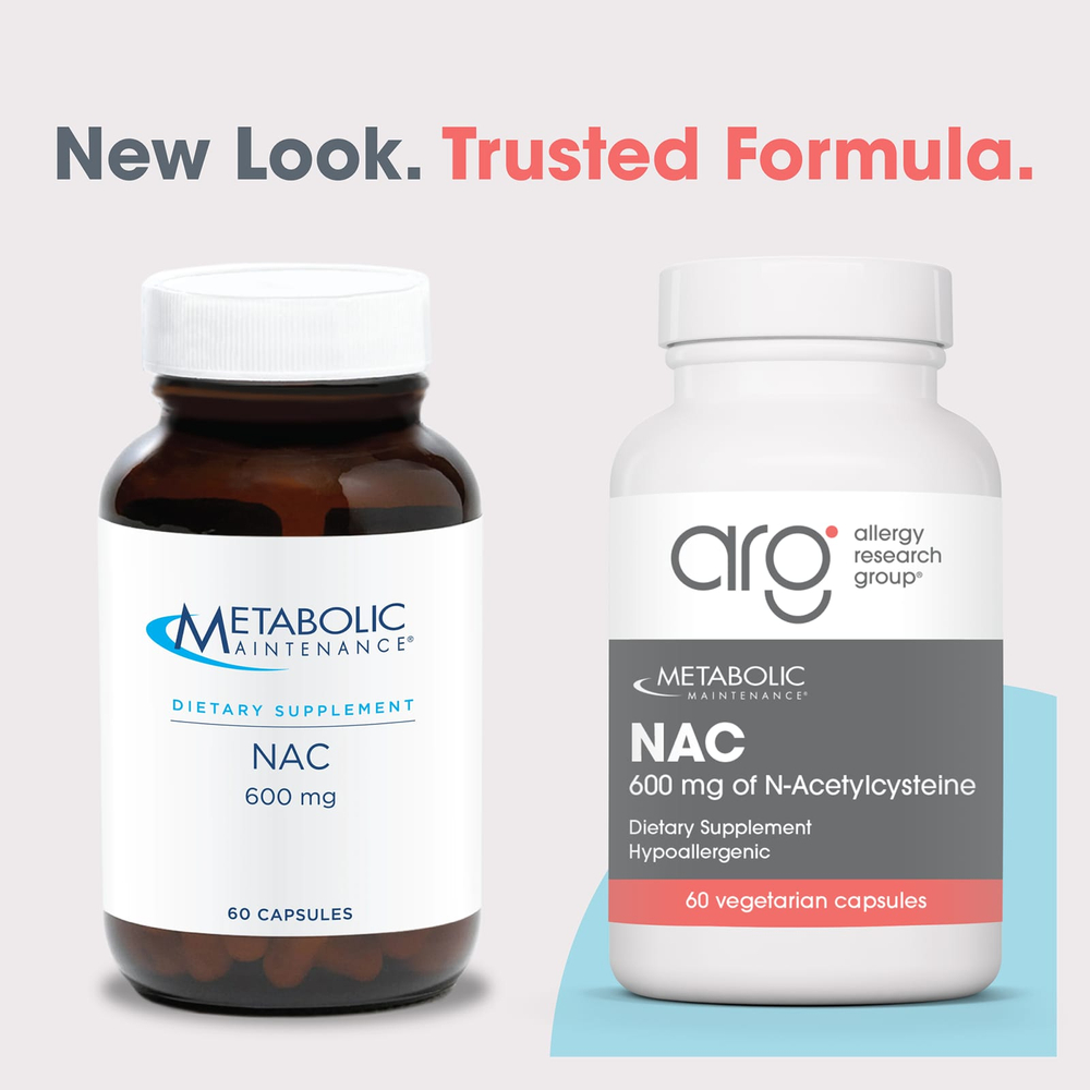 Metabolic Maintenance, NAC, 600 мг, 60 вегетарианских капсул
