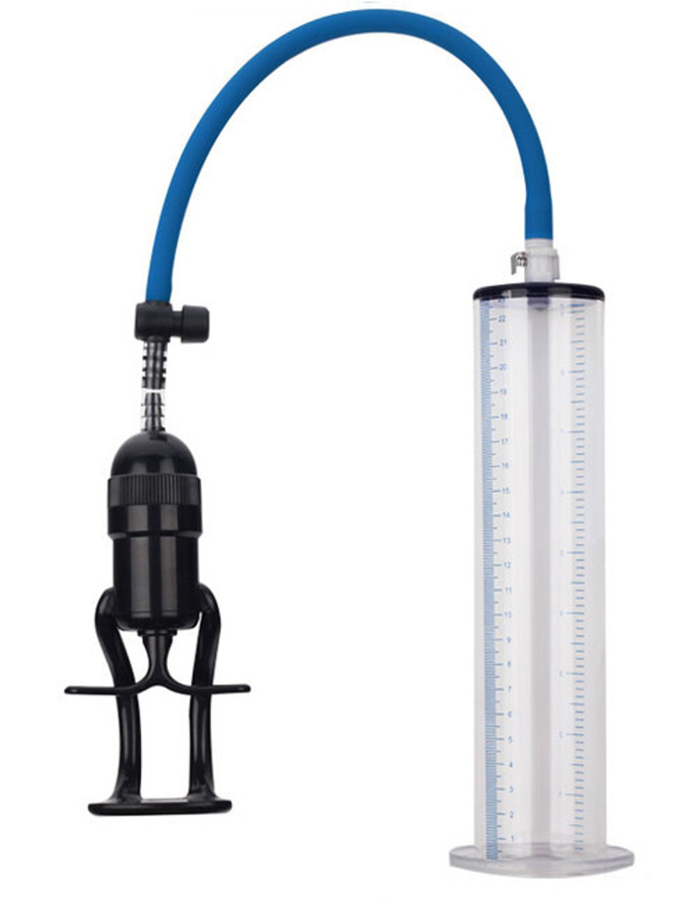 Помпа вакуумная Eroticon PUMP X-Drive с обратным клапаном (28 см.) (Цвет: прозрачный с черным)