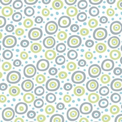 Buy fabric with abstract print circles and bubbles green