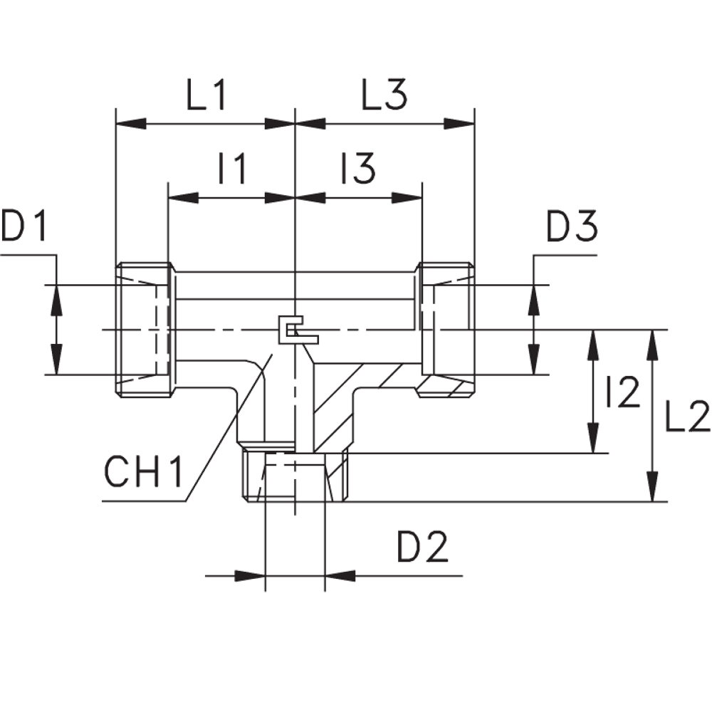 Соединение PRT DS16 06 16 (корпус) CAST