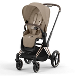 Коляска Cybex Priam IV Rosegold complete Cloud T Leaf Green Plus Base T 3 в 1 Cozy Beige