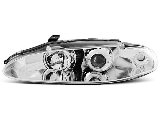 Передние фары angel eyes chrome для Mitsubishi Eclipse D30