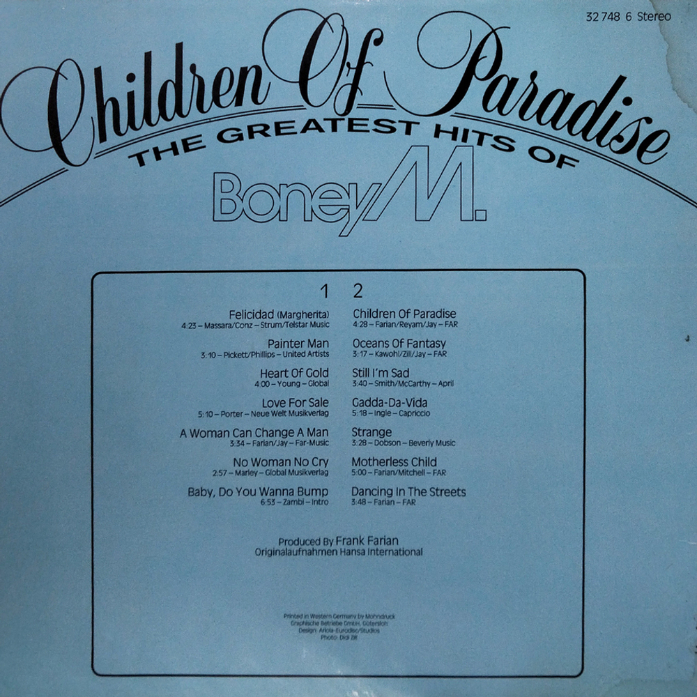 Boney M. / Children Of Paradise - The Greatest Hits Of Boney M., Vol.2 (LP)