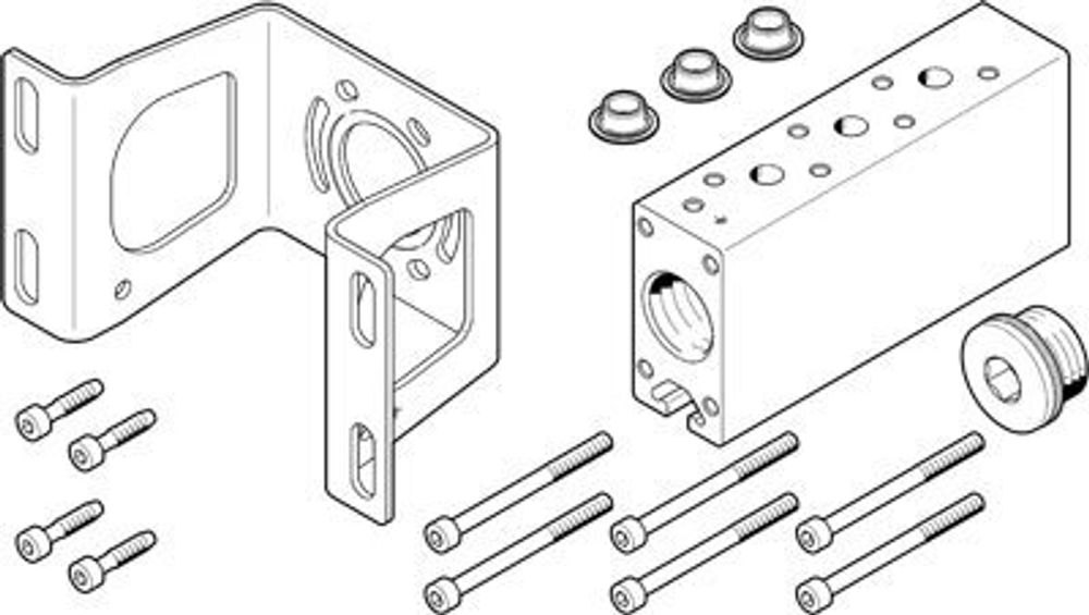 VABM-B10-30-G34-4-P53-E Р-планка для блочного монтажа