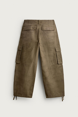 ZARA БРЮКИ-КАРГО BALLOON FIT, ХАКИ