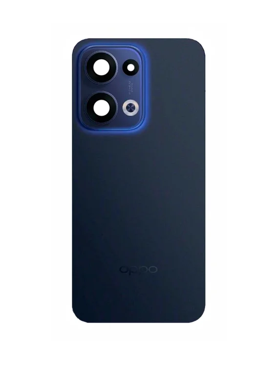Задняя крышка для Oppo Reno 13 синяя (Blue) со стеклом камеры