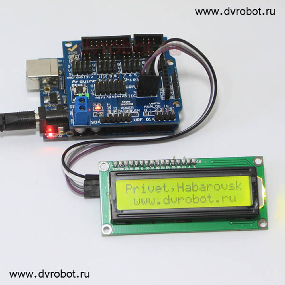 Дисплей - голубой IIC/I2C