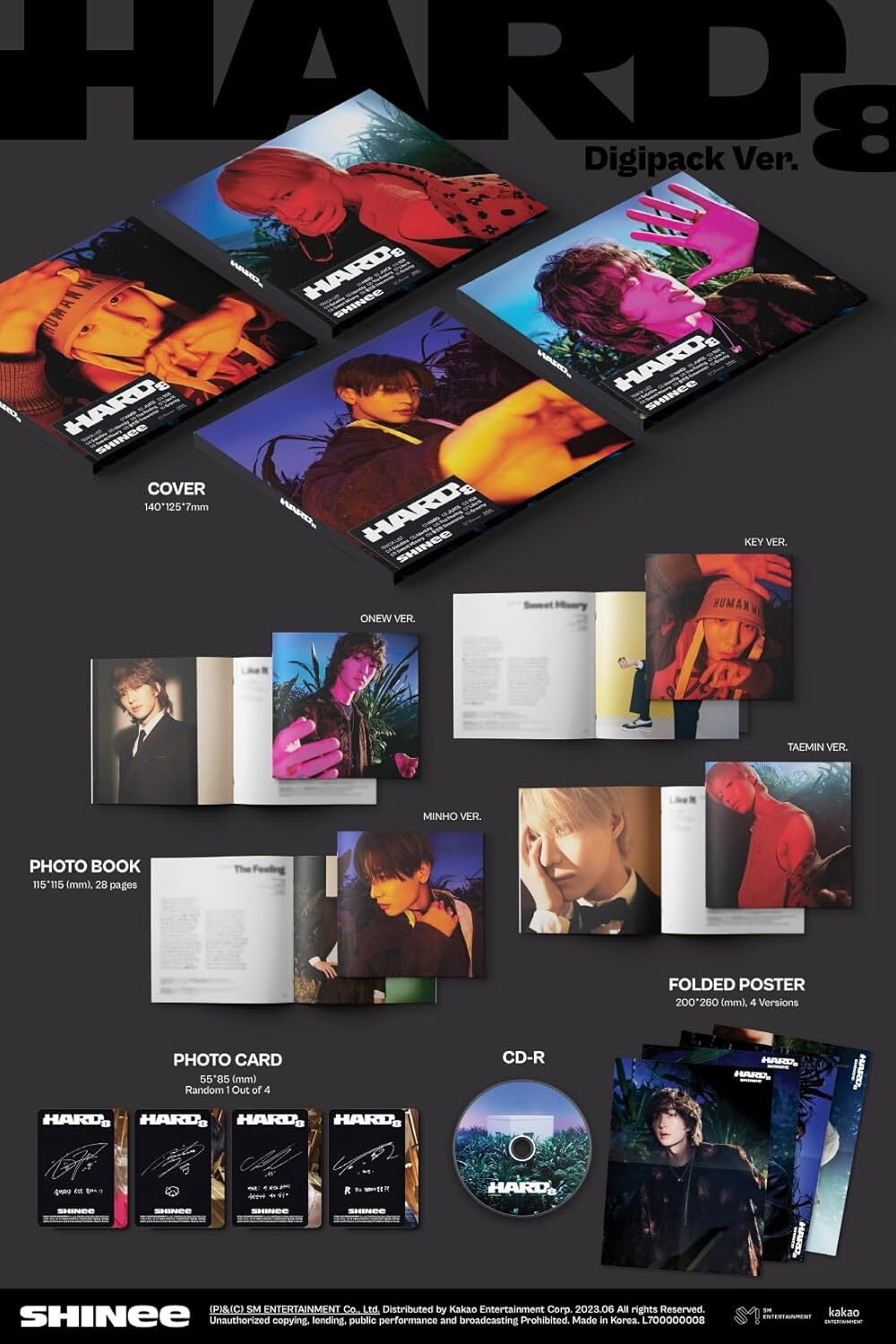 Альбом SHINee - HARD (Digipack Ver.) (ONEW ver.)