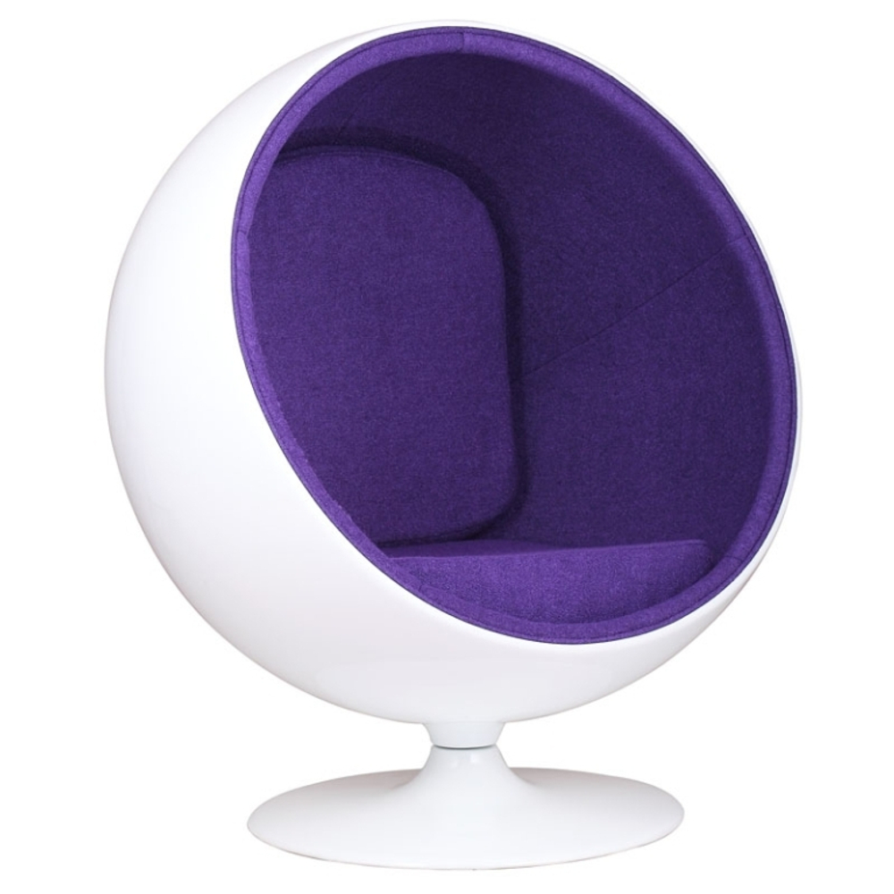 кресло  ball armchair фиолетовое