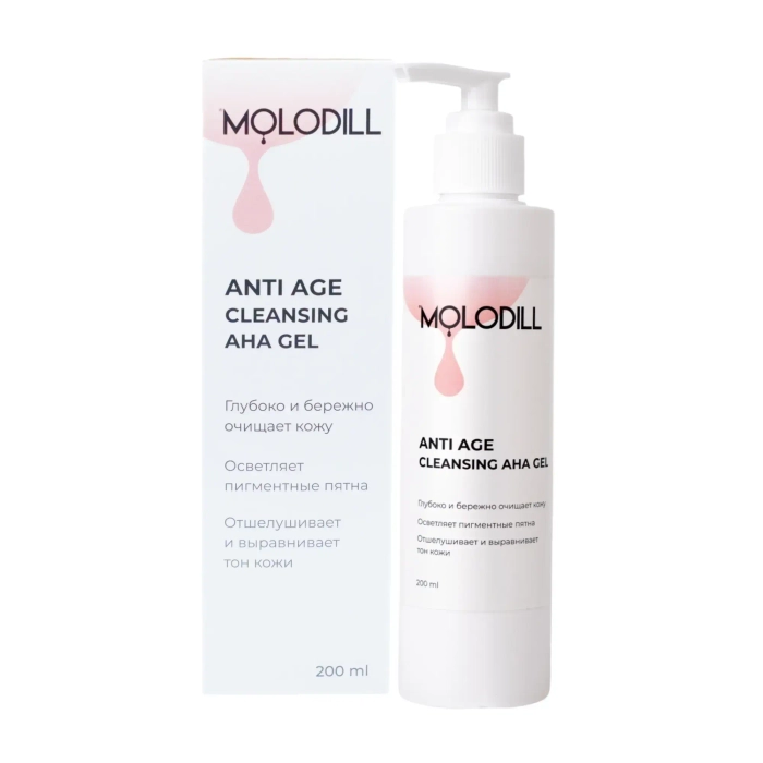 Гель MOLODILL для умывания ANTI AGE CLEANSING AHA GEL, 200 мл