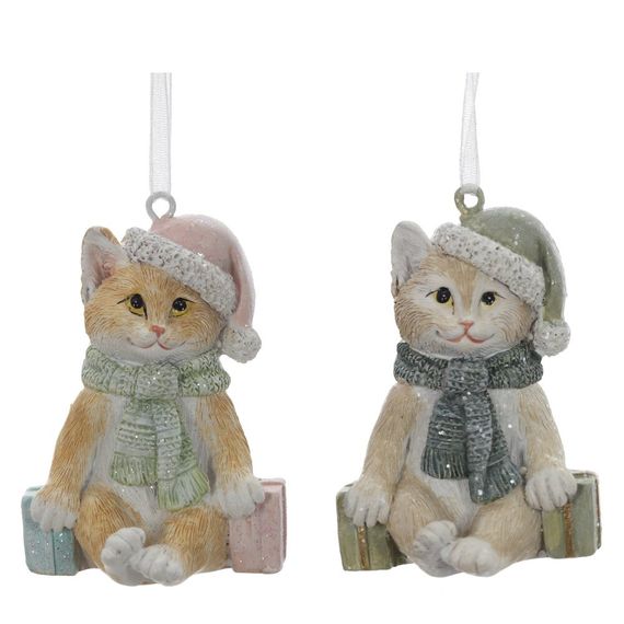 Фигурка декоративная подвесная "Котёнок", L 4,5 W 4,5 H 7 см, 2в.