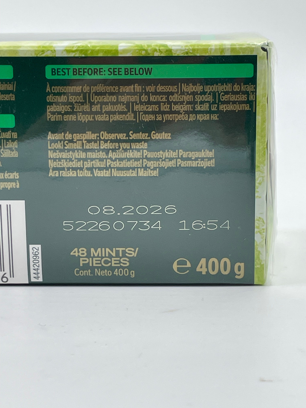 Шоколад порционный с начинкой AFTER EIGHT мохито и мята, 400 г
