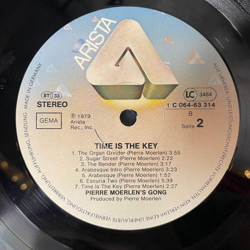 Винтажная виниловая пластинка LP Pierre Moerlen Gong Time Is The Key (Germany 1979)