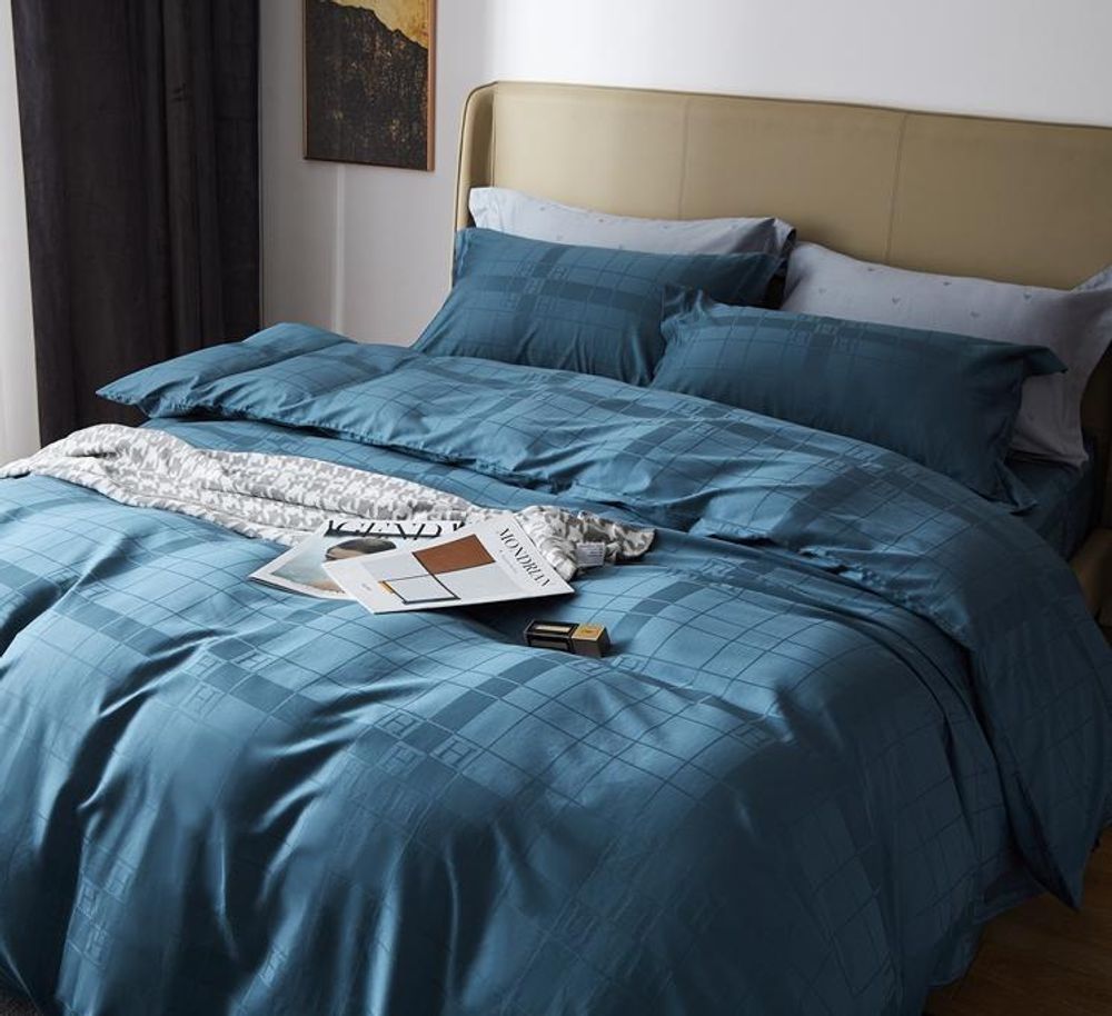 ZEPHYR HOME КПБ 1.5 Полуторка Египетский хлопок Синий