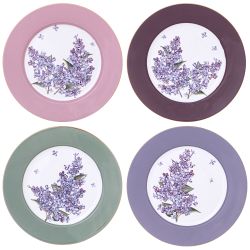 НАБОР ТАРЕЛОК ЗАКУСОЧНЫХ LEFARD "LILAC" 4 ШТ. 20,5 СМ МИКС (КОР=12НАБ.)