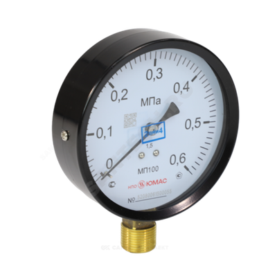 Манометр МП100 радиальный Дк100мм 0-1,0 МПа кл.1,5 G1/2" НПО ЮМАС