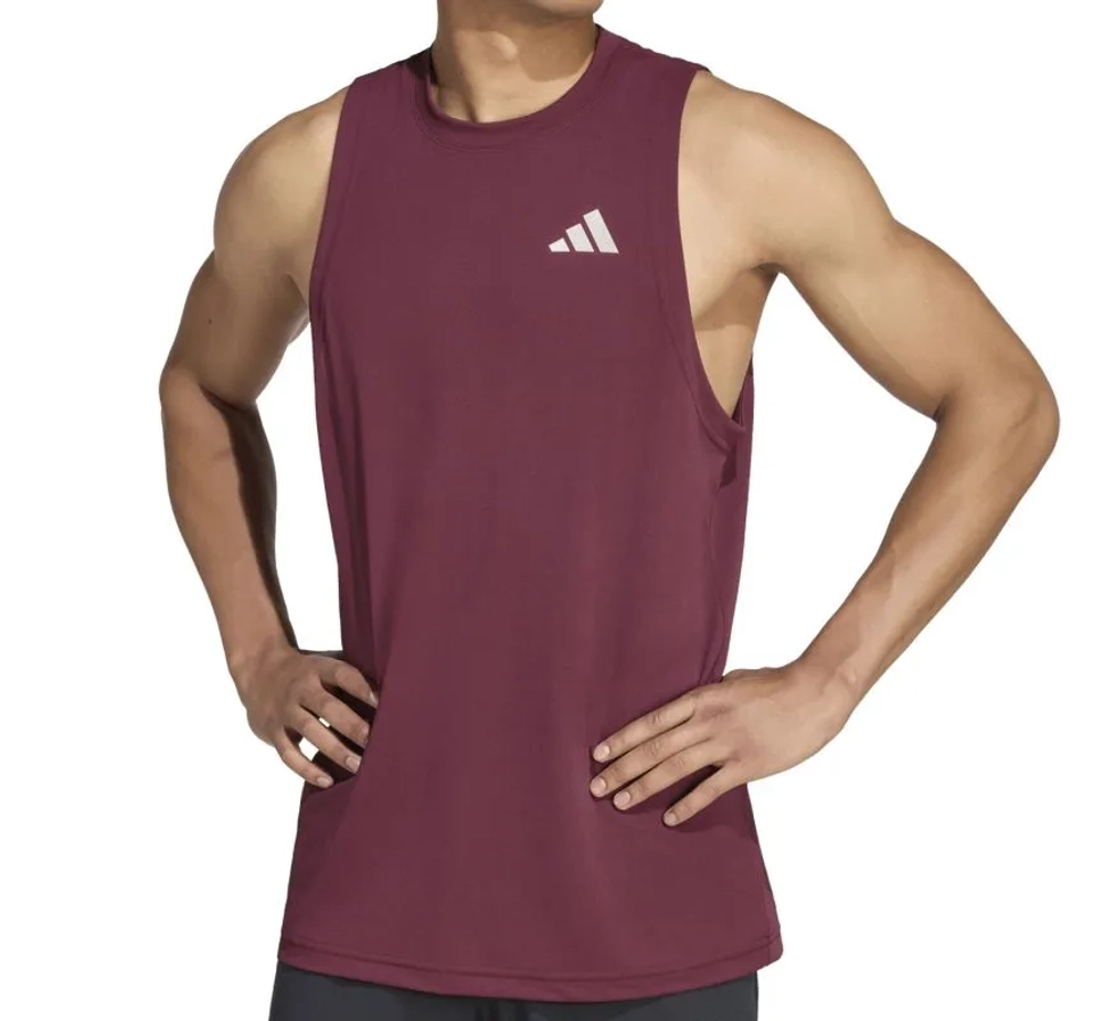 Мужская теннисная футболка Adidas Sleeveless - maroon