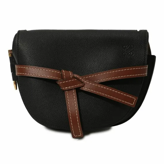 Кожаная сумка Loewe Gate черный