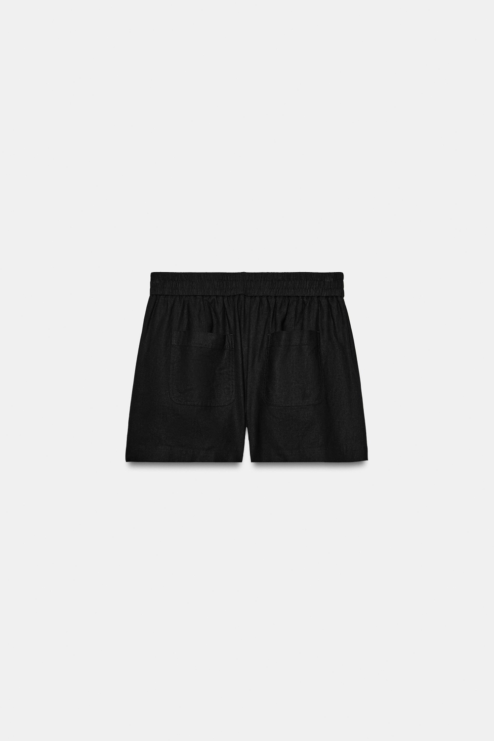 БЕРМУДЫ ИЗ СМЕСОВОГО ЛЬНА С ЭЛАСТИЧНЫМ ПОЯСОМ — ZARA