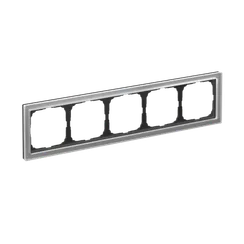 Рамка стеклянная на 5 постов Systeme Electric ArtGallery Pure Алюминий GAL320305