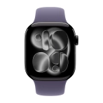 Умные часы Apple Watch Series 11 GPS, 42mm, Jet Black Aluminium Case with Purple Fog Sport Band, M/L