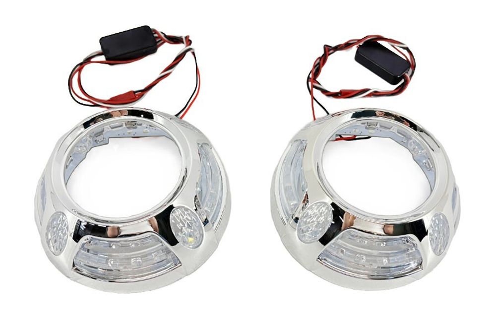 Маска для Би Линзы 3.0" "Angel Eyes" Panamera Style 12V 2-режима (Пара)