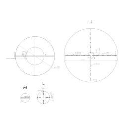 Прицел оптический BRITE WA8X 2-16X50 SF IR - чертеж и детализация прицельной сетки