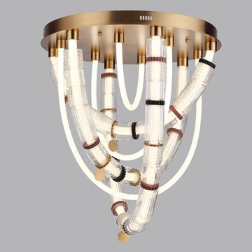 Люстра потолочная LED 80W 4000K 5455/80CL латунь/терракот/черный COLLIER Odeon Light Exclusive