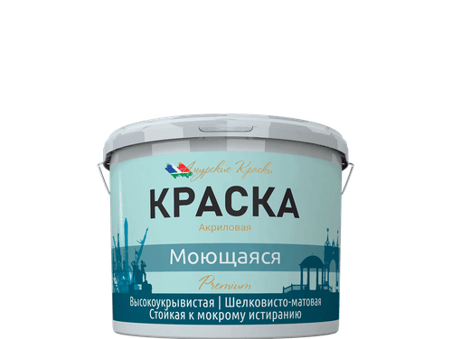 Краска Моющаяся Премиум (Основа D) 2кг, Амурские Краски