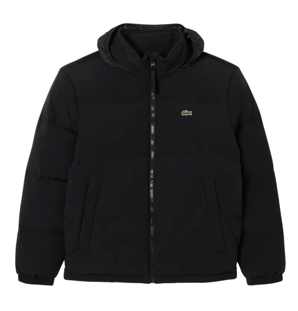 Куртка теннисная Lacoste Water-Repellent Hooded Down - black