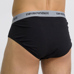 Набор из 2 мужских трусов-брифов Emporio Armani - черных и серых (Размер: XL) (Цвет: разноцветный)