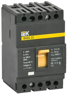 Выключатель автоматический  ВА88-32  SVA10-3-0100  ИЭК  100A  3П.100А.25кА