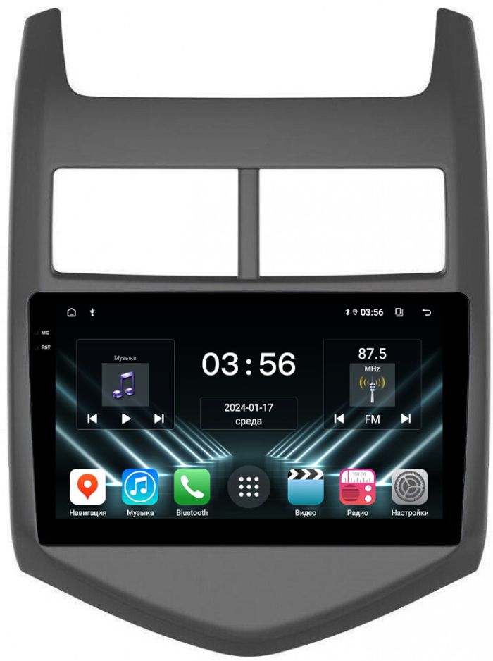 Магнитола для Chevrolet Aveo 2 2012-2015 - FarCar S280 монитор 9.5" IPS на Android 13, CarPlay