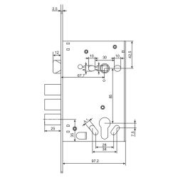 Замок врезной APECS Smart SL-32-68.85 CR хром
