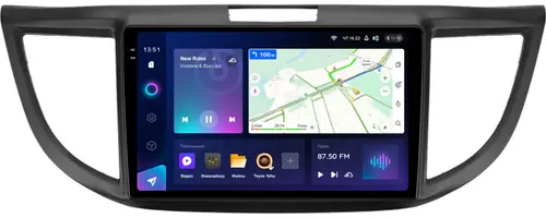 Магнитола для Honda CR-V 4 2012-2016 (большая рамка 9) - Teyes CC3-2K на Android 10, Быстрая, 2K QLED, CarPlay, 4G SIM-слот